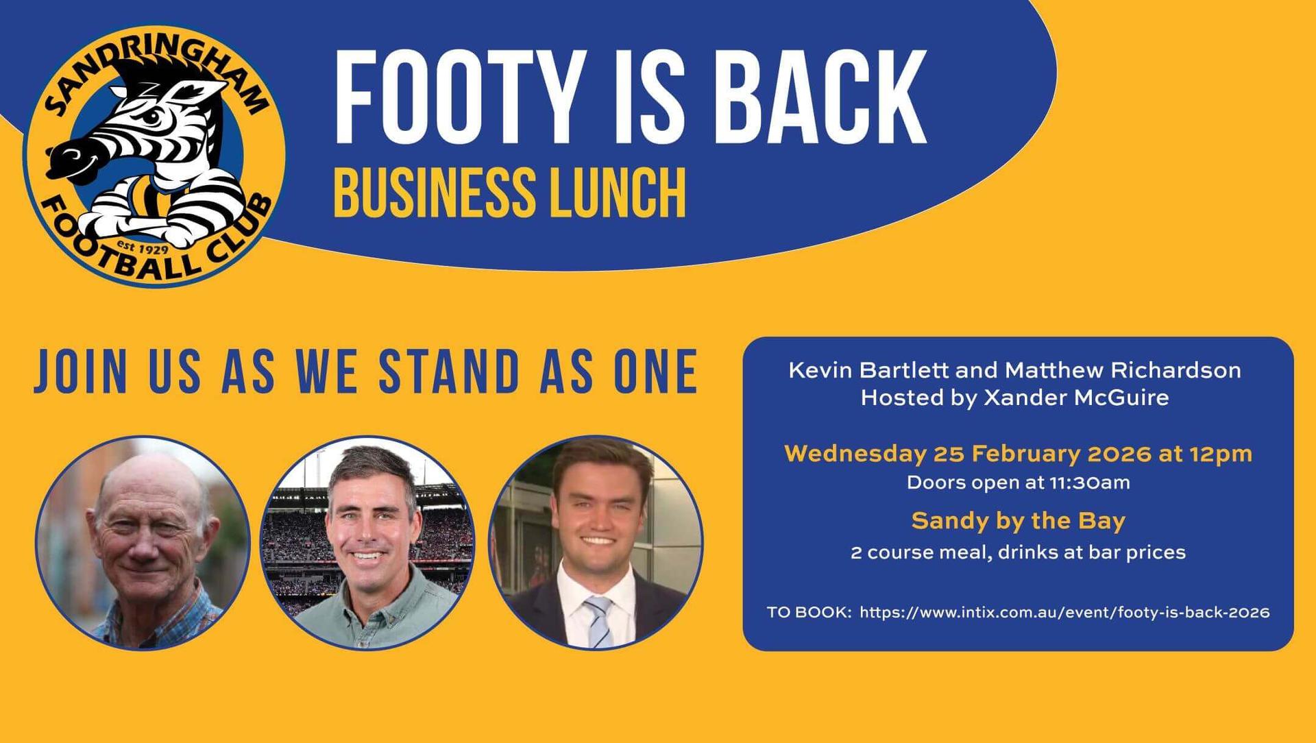 Footy is Back Business Lunch