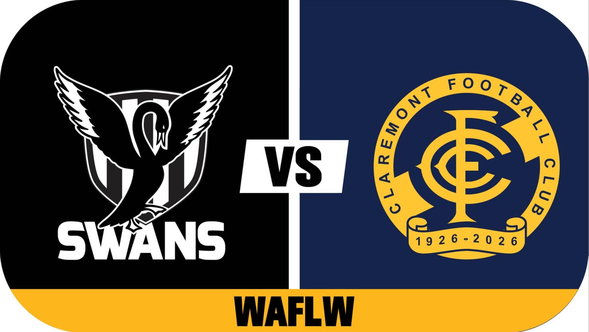 WAFLW Swan Districts v Claremont Round 8