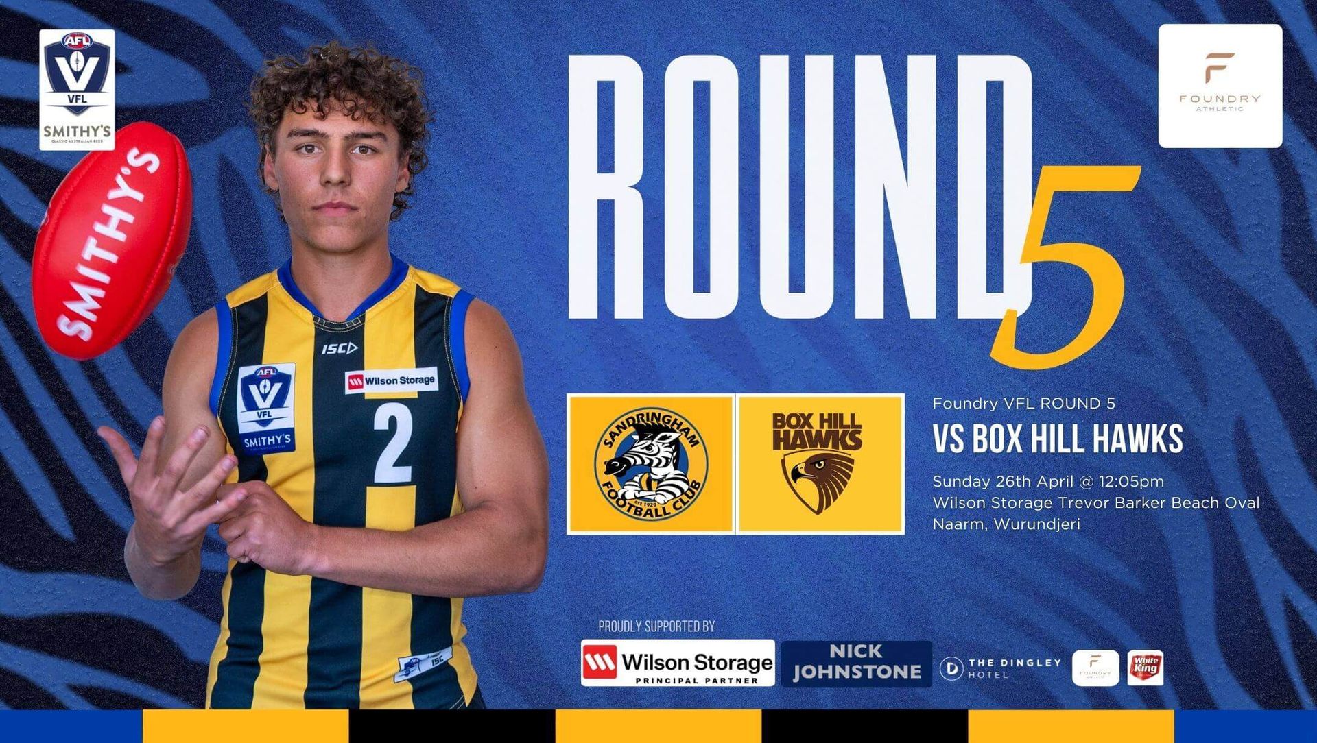 Foundry Athletic VFL Round 5 - Sandringham v Box Hill Hawks