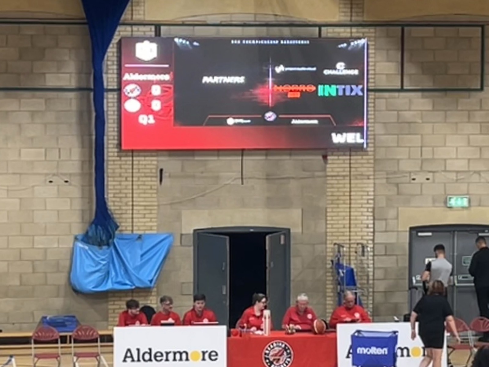 INTIX on the partner screen at a Reading Rockets game