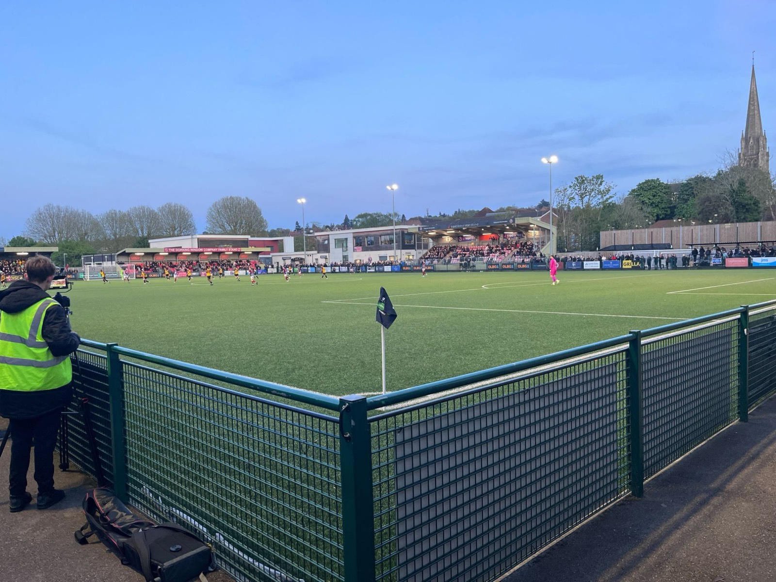 Evening cup final at a non-league ground in Surrey